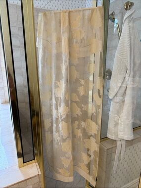 Gorgeous silk scarf by Giorgio Armani, made in Italy, floral motif.